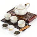 Tasty Gongfu Tea Set isolated on transparent background Royalty Free Stock Photo