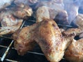 tasty grilled chicken, ready for the BBQ sauce. Royalty Free Stock Photo