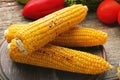 Tasty grilled corns Royalty Free Stock Photo