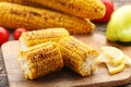 Tasty grilled corns Royalty Free Stock Photo