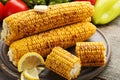 Tasty grilled corns Royalty Free Stock Photo