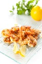 Tasty grilled prawn salad Royalty Free Stock Photo