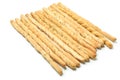 Tasty grissini breadsticks isolated on white background Royalty Free Stock Photo