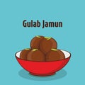 Indian traditional sweet gulab jamun