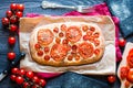 Tasty Hand Made Tomatoes Pizza Bread