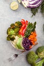 Tasty healthy bowl for lunch with couscous