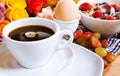 Tasty healthy romantic breakfast Royalty Free Stock Photo