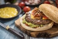 Tasty homemade burger Royalty Free Stock Photo