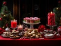 Tasty homemade christmas cookies on a table.