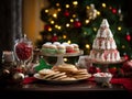 Tasty homemade christmas cookies on a table.