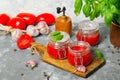 Tasty homemade tomato puree Royalty Free Stock Photo