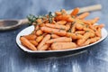 Tasty Honey Glazed Baby carrots Royalty Free Stock Photo