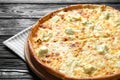 Tasty hot cheese pizza Royalty Free Stock Photo