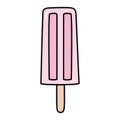 Tasty ice cream Summer popsicle vector illustration Royalty Free Stock Photo