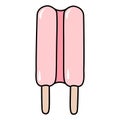 Tasty ice cream Summer popsicle vector illustration Royalty Free Stock Photo