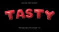 Tasty Inflated 3D editable text effect Royalty Free Stock Photo