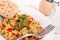 Tasty italian mushroom risotto