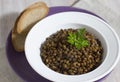 Tasty lentil porridge with olive oil