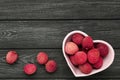 Tasty lychee in bowl Royalty Free Stock Photo