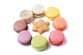 Tasty macaroon in the circle