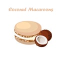 Tasty macaroon cookie