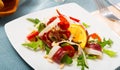 Tasty Magret de canard seche salad Royalty Free Stock Photo