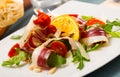 Tasty Magret de canard seche salad Royalty Free Stock Photo