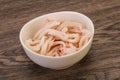 Marinated squid slices in the bowl Royalty Free Stock Photo