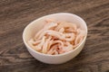 Marinated squid slices in the bowl Royalty Free Stock Photo
