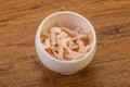 Marinated squid slices in the bowl Royalty Free Stock Photo