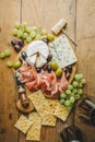 Mediterranian appetizers on old wooden table Royalty Free Stock Photo