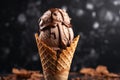 tasty melting chocolate ice cream AI generated