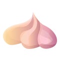 Tasty meringue icon, cartoon style