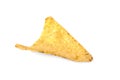 Tasty Mexican nacho chip on white