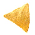 Tasty Mexican nacho chip on white