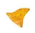 Tasty Mexican nacho chip on white