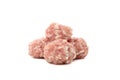 Tasty minced meat balls isolated on background