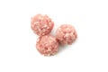 Tasty minced meat balls isolated on background