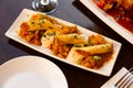 Tasty Moroccan lamb spring roll with harissa and couscous