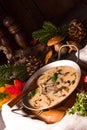 Tasty mushroom sauce Royalty Free Stock Photo