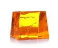 Tasty natural jelly cube isolated