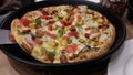 Tasty pan Veg paneer cheez  Pizza .  pizza, Very tasty pizza. Royalty Free Stock Photo