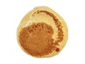 Tasty pancake isolated on white background, top view Royalty Free Stock Photo