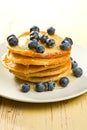 Tasty pancakes with blueberries