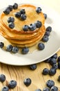 Tasty pancakes with blueberries