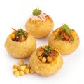 Tasty panni puri isolated on white background Royalty Free Stock Photo