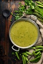 Tasty peas soup Royalty Free Stock Photo