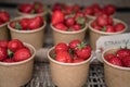 Tasty perfectly ripe strawberries on sale