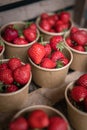 Tasty perfectly ripe strawberries on sale