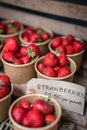 Tasty perfectly ripe strawberries on sale